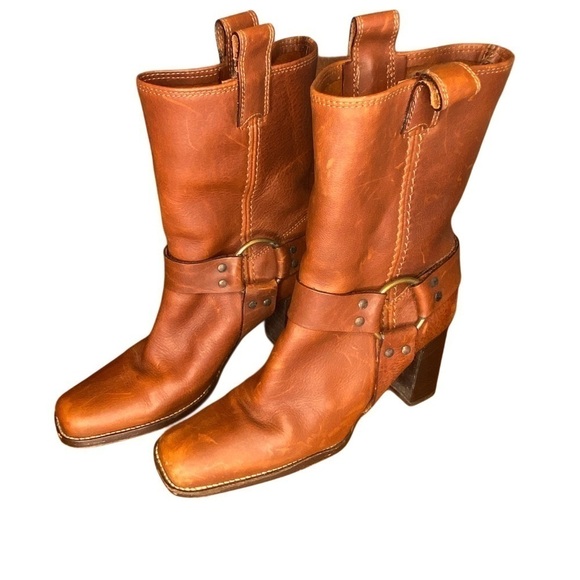 Michael Kors Collection Leather Cowboy Boots size 7.5 Made in Italy - Picture 3 of 17